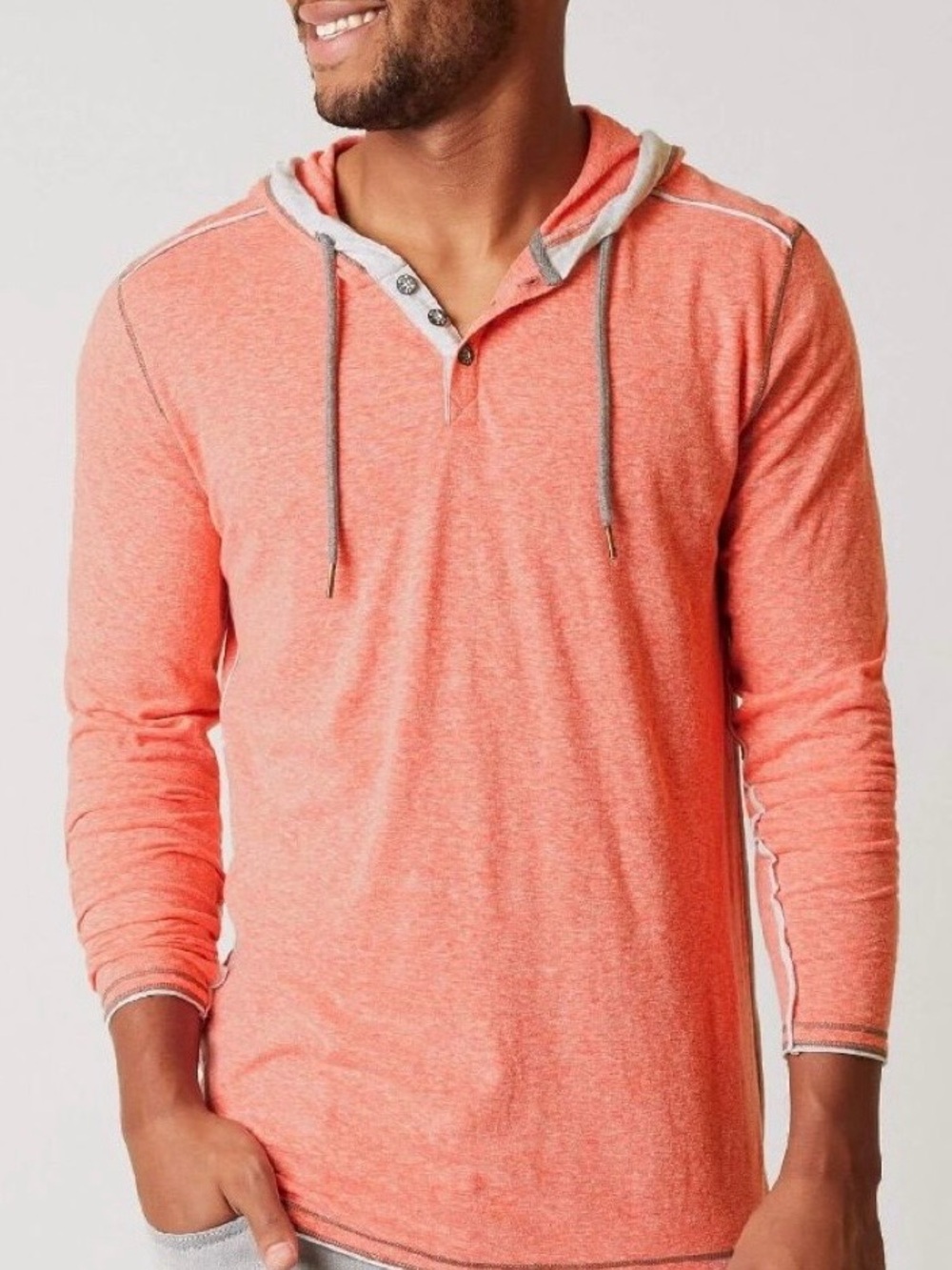 Buckle Black by The Buckle Sean Lightweight Henley Hoodie